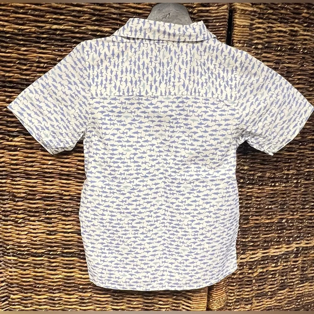 Osh Gosh - Kids‎ Blue Shark Print Shirt- Size:5T, New with tags